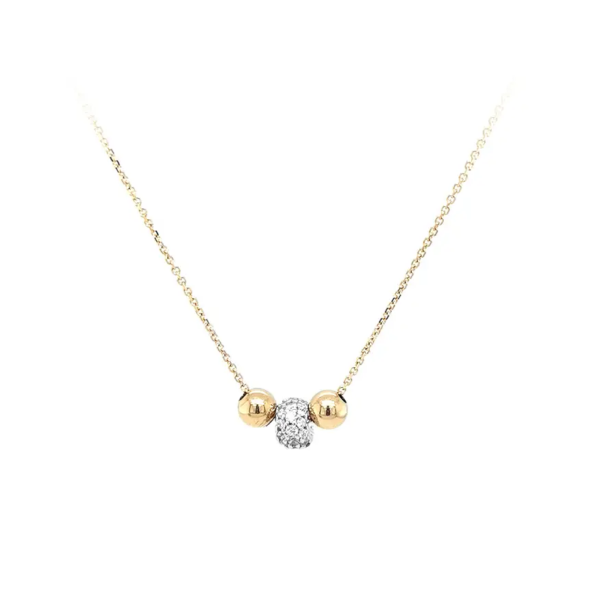 Vòng cổ đính đá zirconia bằng vàng