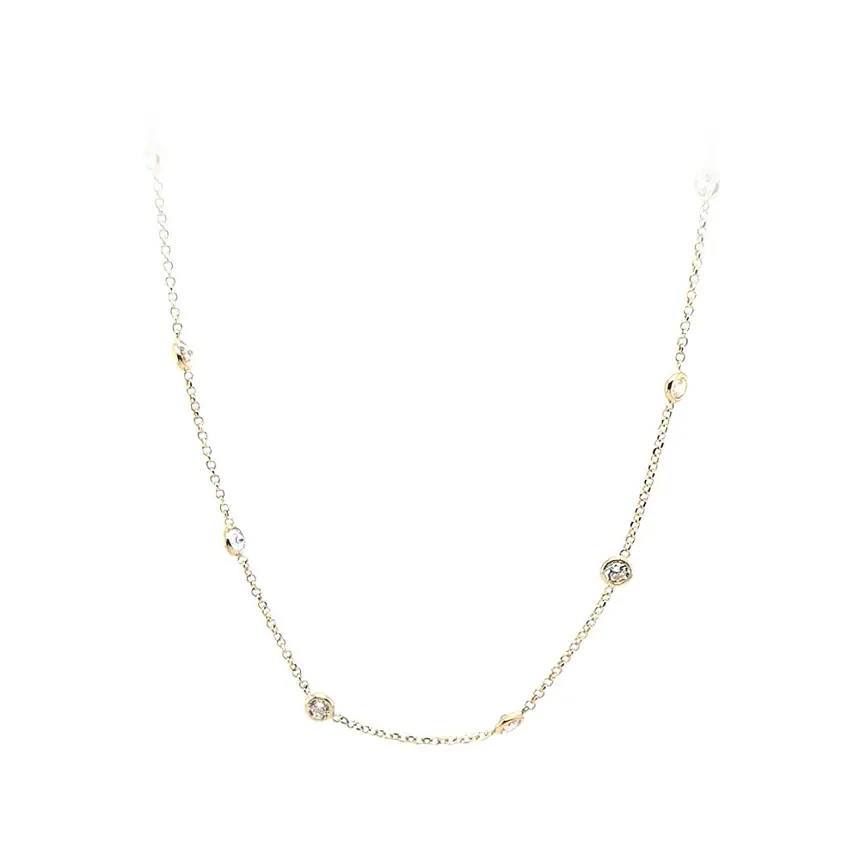 Vòng cổ vàng đính đá zircon