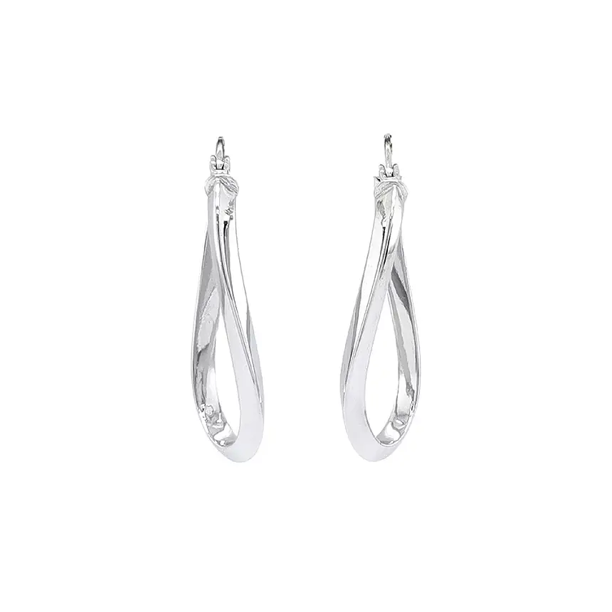 Vòng tai tròn vàng trắng