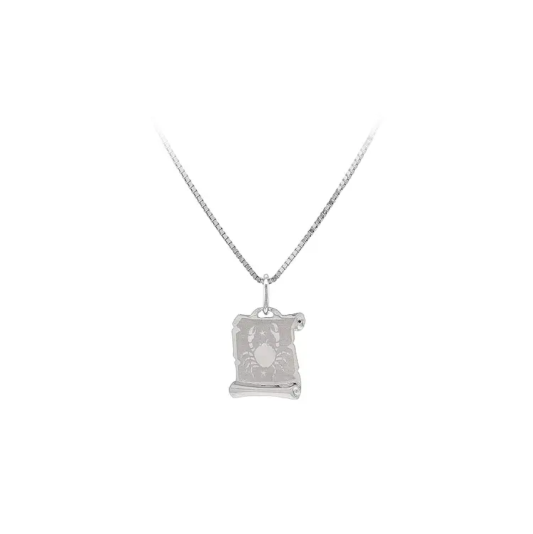 Mặt dây chuyền hình con bọ cạp bằng vàng trắng