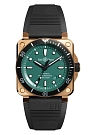 Bell &amp; Ross BR-03 Diver Đen &amp; Xanh Đồng BR0392-D-LT-BR/SRB