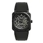 Bell &amp; Ross BR-03 Skeleton Lum Ceramic BR03A-LM-SKCE/SRB