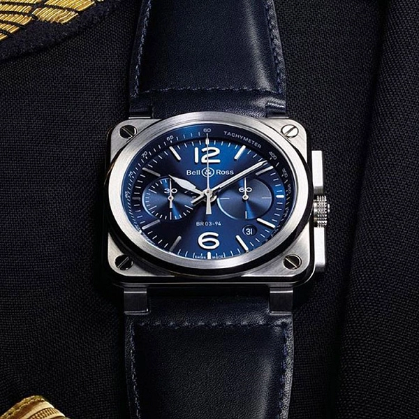 Bell &amp; Ross Blue Steel BR0394-BLU-ST/SCA
