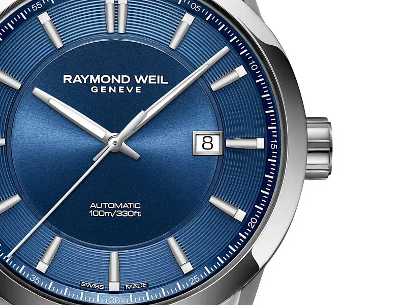 Raymond Weil Freelancer Đồng hồ nam tự động mặt số xanh 2731-ST-50001