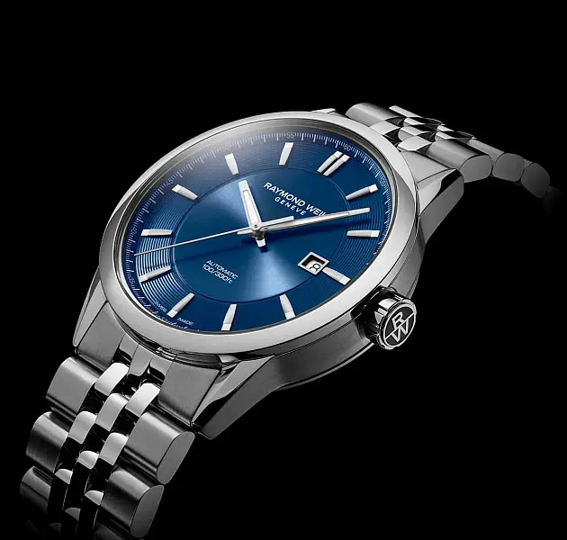 Raymond Weil Freelancer Đồng hồ nam tự động mặt số xanh 2731-ST-50001