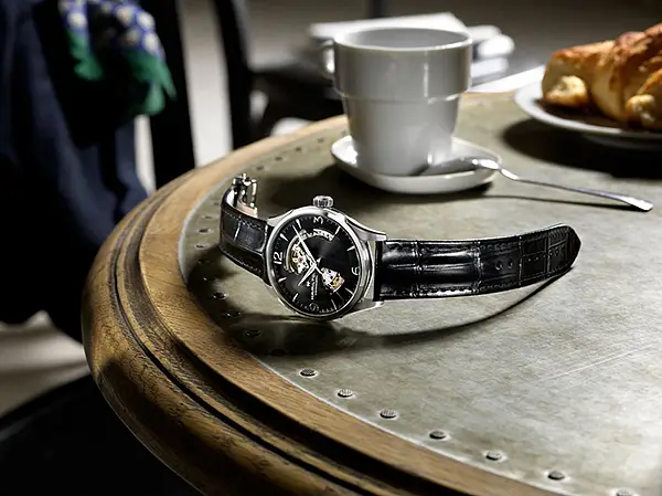 Hamilton Jazzmaster Mặt Trái Tim Mở Tự Động H32705731