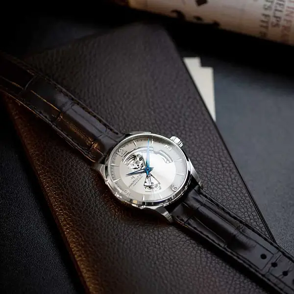 Hamilton Jazzmaster Mặt Trái Tim Mở Tự Động H32705521