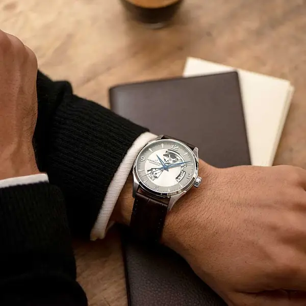 Hamilton Jazzmaster Mặt Trái Tim Mở Tự Động H32705521