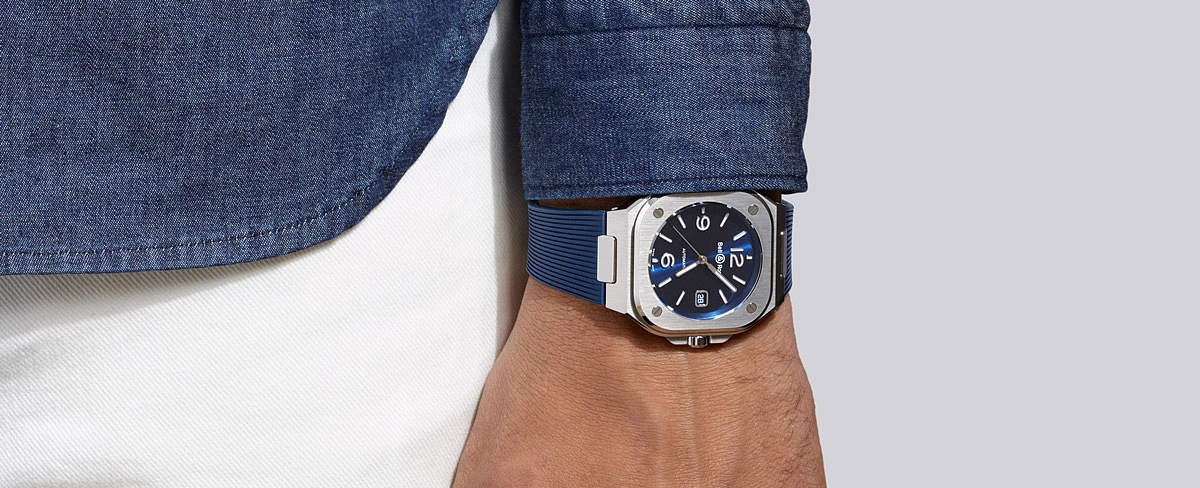 Bell &amp; Ross BR05 Thép Xanh BR05A-BLU-ST/SRB