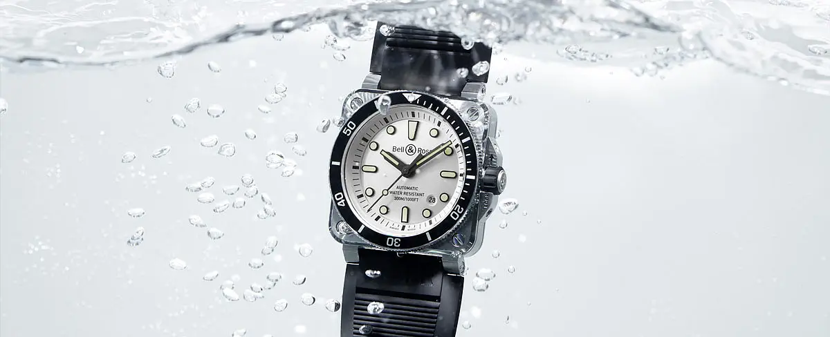 Bell &amp; Ross BR03-92 Diver Trắng BR0392-D-WH-ST/SRB