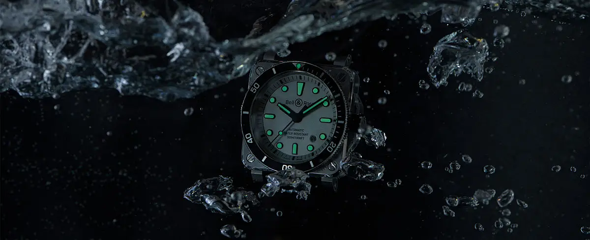 Bell &amp; Ross BR03-92 Diver Trắng BR0392-D-WH-ST/SRB