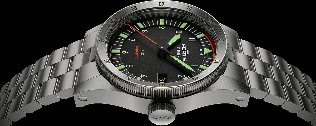 Đồng hồ Forits Flieger F-39 tự động trên dây đeo khối F4220005