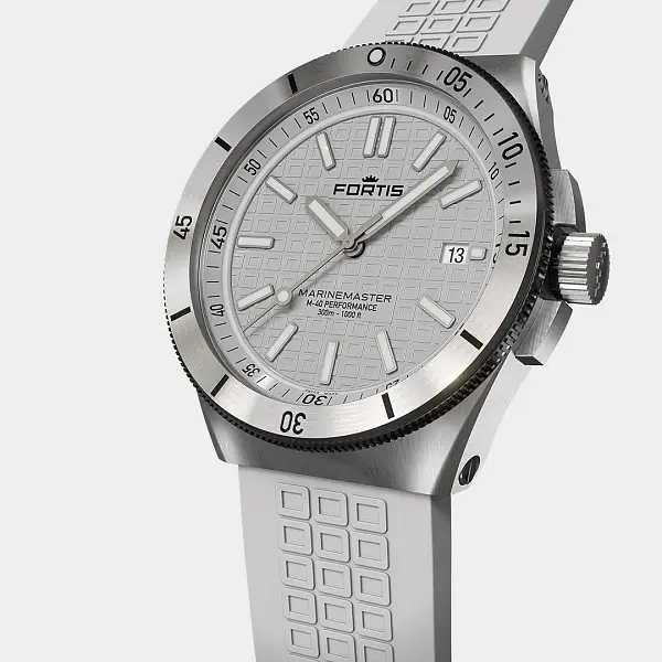 Fortis Marinemaster M-40 Màu Trắng Tuyết trên Dây Đeo Horizon F8120009