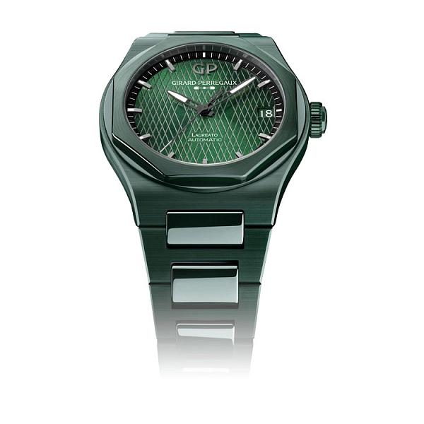 Girard-Perregaux Laureato 42mm Phiên bản Đặc biệt Aston Martin với vỏ gốm xanh