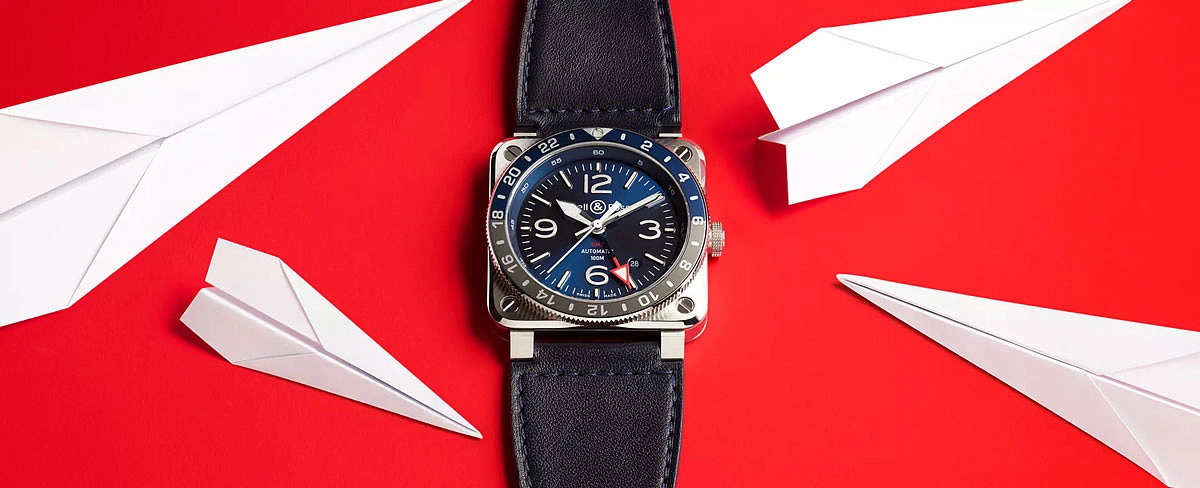 Bell &amp; Ross BR 03-93 GMT Xanh BR0393-BLU-ST/SCA