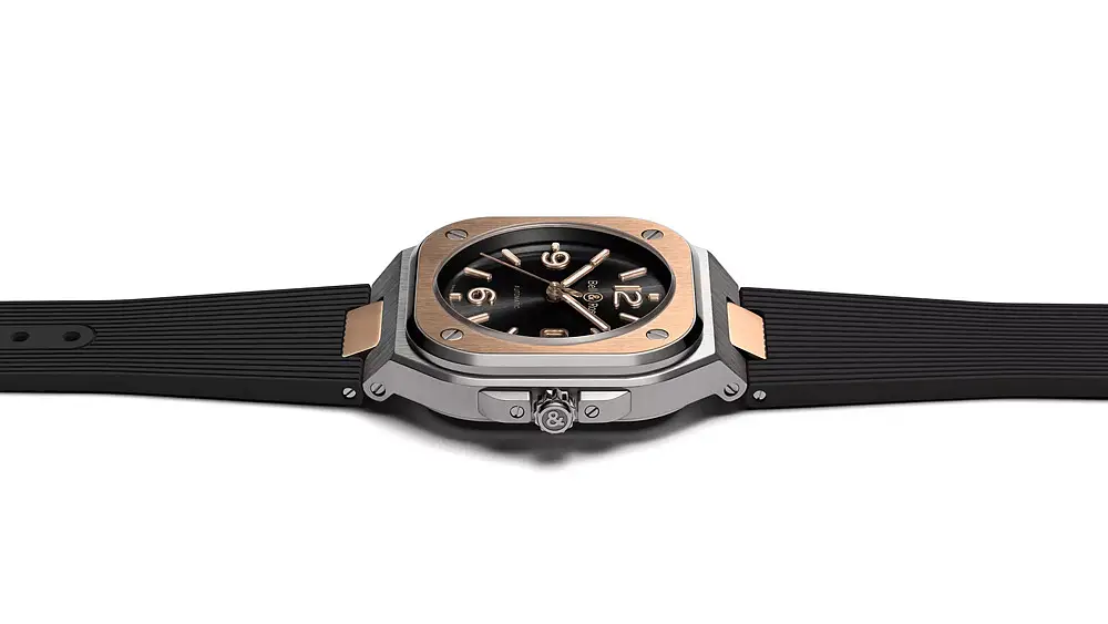 Bell &amp; Ross BR 05 Thép Đen &amp; Vàng BR05A-BL-STPG/SRB