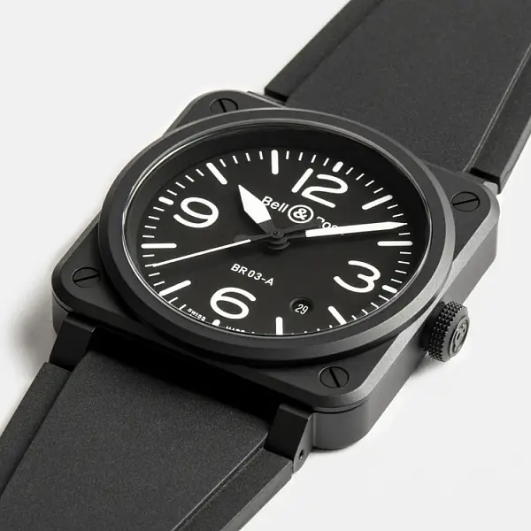 Bell &amp; Ross BR 03 Đen Mờ BR03A-BL-CE/SRB
