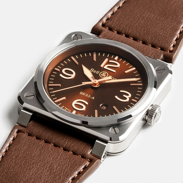 Bell &amp; Ross Mẫu mới BR 03 Golden Heritage BR03A-GH-ST/SCA