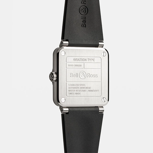 Bell &amp; Ross Mẫu mới BR-03 Thép đen BR03A-BL-ST/SRB