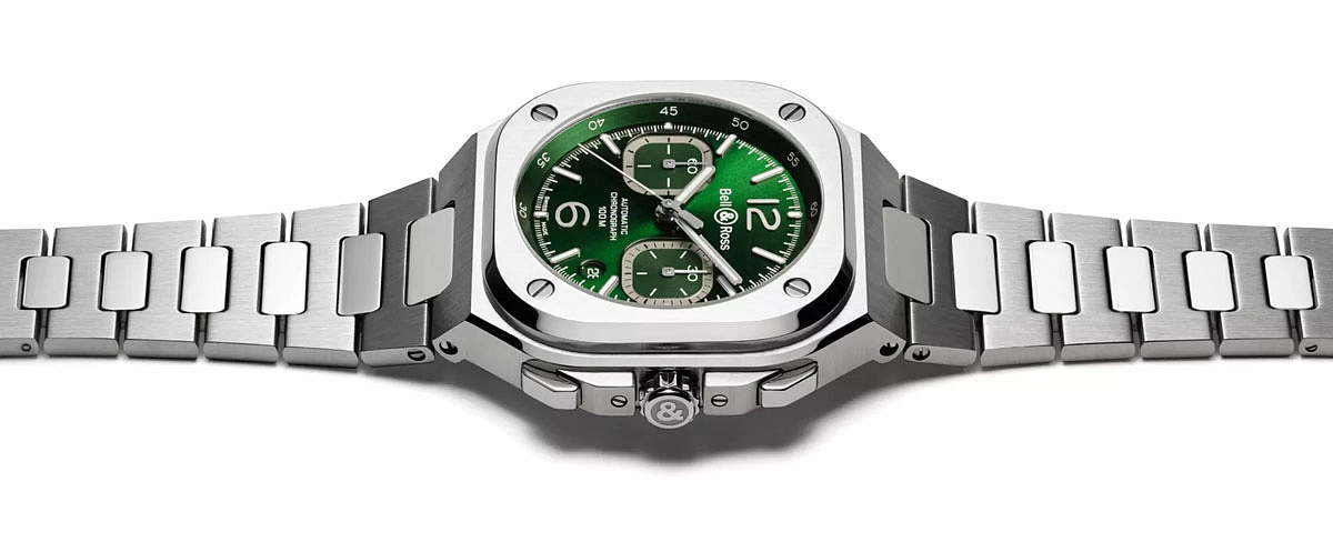 Bell &amp; Ross BR 05 Chrono Xanh Thép BR05C-GN-ST/SST