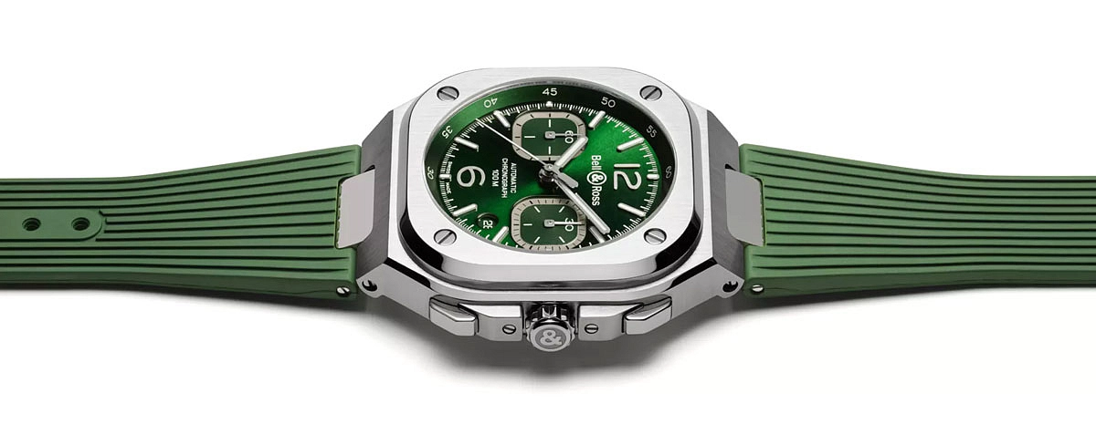 Bell &amp; Ross BR 05 Chrono Xanh Thép BR05C-GN-ST/SRB