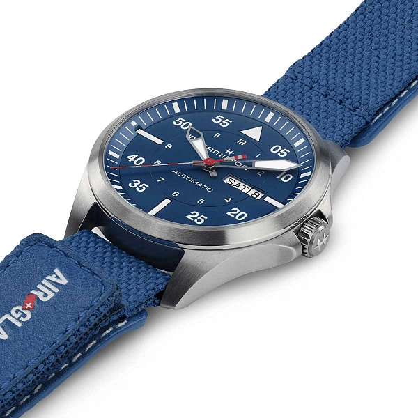 Hamilton Khaki Aviation Pilot Ngày và Ngày Tuần Tự Động - Phiên Bản Air - Glaciers H64655941