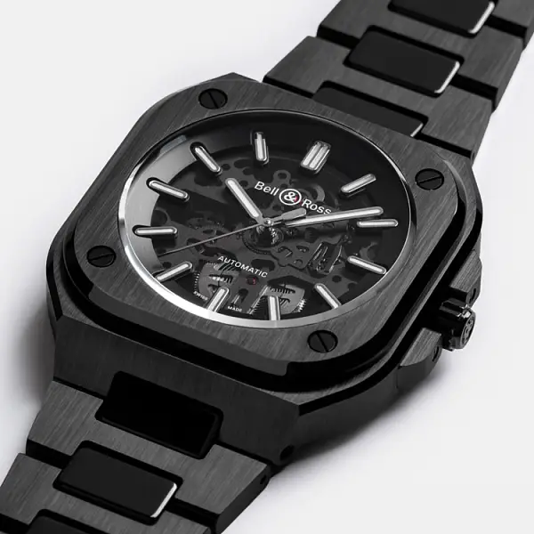Bell &amp; Ross BR 05 Skeleton Đen Gốm BR05A-BL-SK-CE/SCE