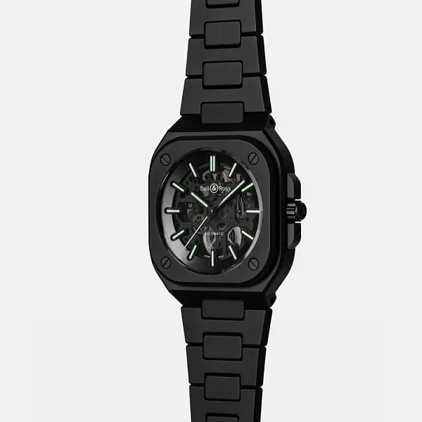 Bell &amp; Ross BR 05 Skeleton Black Lum Ceramic BR05A-BLM-SKCE/SCE