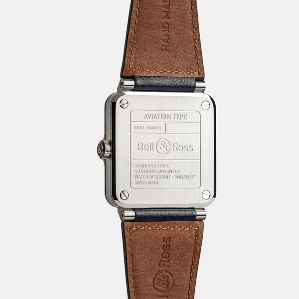 Bell &amp; Ross BR 03 Thép Xanh BR03A-BLU-ST/SCA