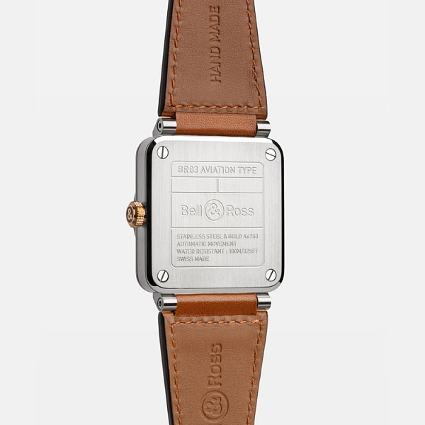 Bell &amp; Ross BR 03 Thép Trắng &amp; Vàng BR03A-WH-STPG/SCA