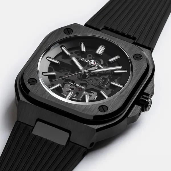 Bell &amp; Ross BR 05 Skeleton Đen Gốm BR05A-BL-SK-CE/SRB