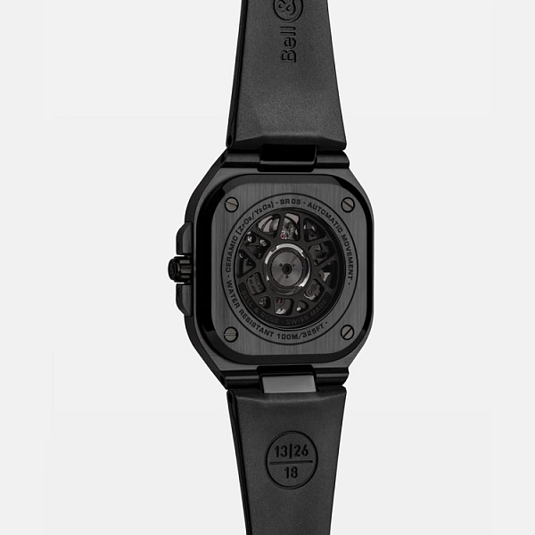 Bell &amp; Ross BR 05 Skeleton Đen Gốm BR05A-BL-SK-CE/SRB
