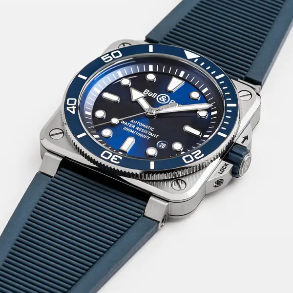 Bell &amp; Ross BR 03 Diver Thép Xanh BR03A-D-BLU-ST/SRB