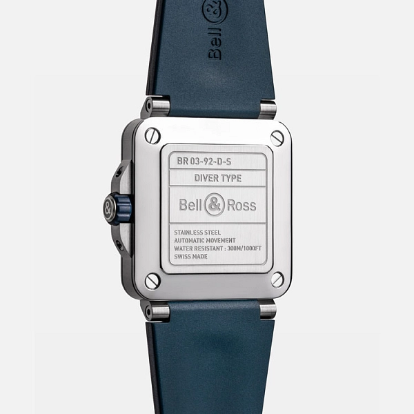 Bell &amp; Ross BR 03 Diver Thép Xanh BR03A-D-BLU-ST/SRB