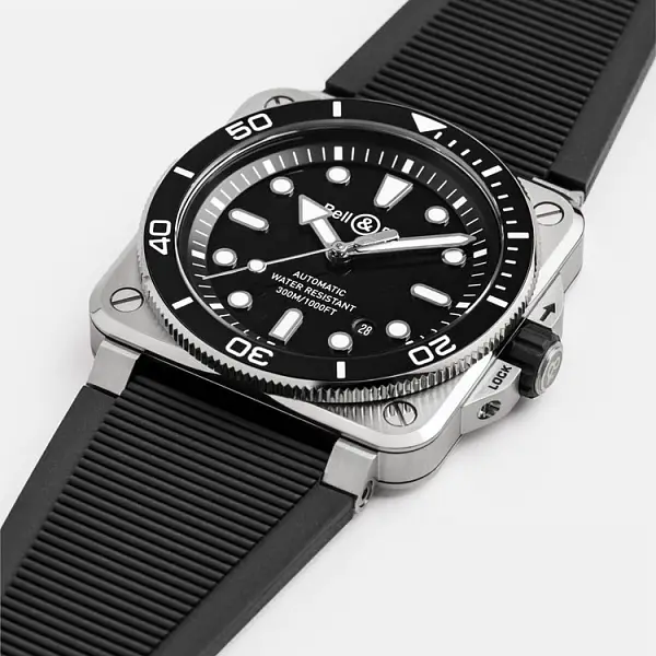 Bell &amp; Ross BR 03 Diver Đen Thép BR03A-D-BL-ST/SRB