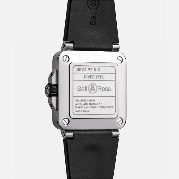 Bell &amp; Ross BR 03 Diver Đen Thép BR03A-D-BL-ST/SRB