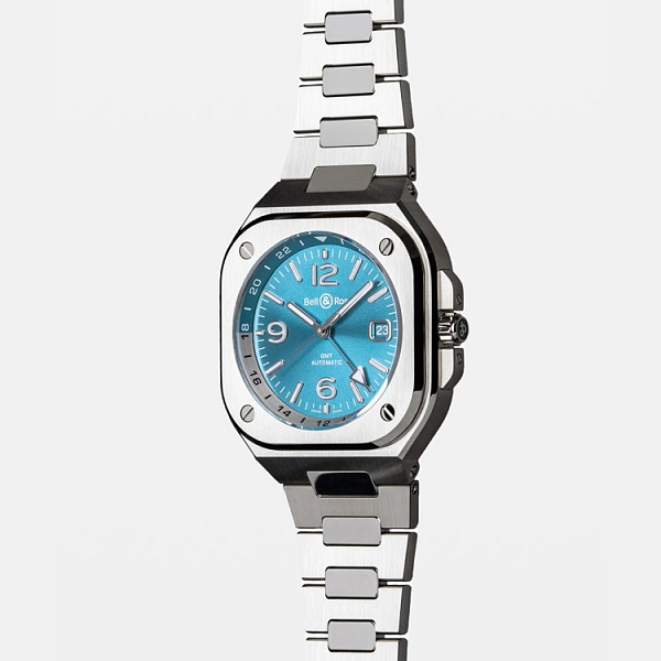Bell &amp; Ross BR-05 GMT Xanh Bầu Trời BR05G-PB-ST/SST