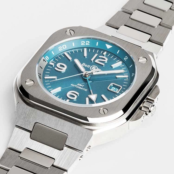 Bell &amp; Ross BR-05 GMT Xanh Bầu Trời BR05G-PB-ST/SST