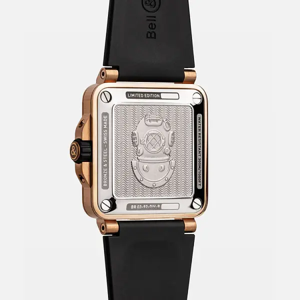 Bell &amp; Ross BR-03 Diver Đen &amp; Xanh Đồng BR0392-D-LT-BR/SRB
