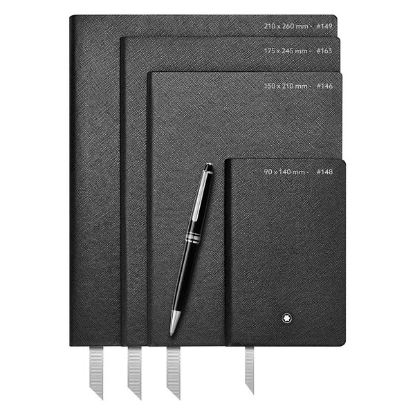 Sổ tay Montblanc #146 Kích thước nhỏ, Màu đen - Trắng 116401