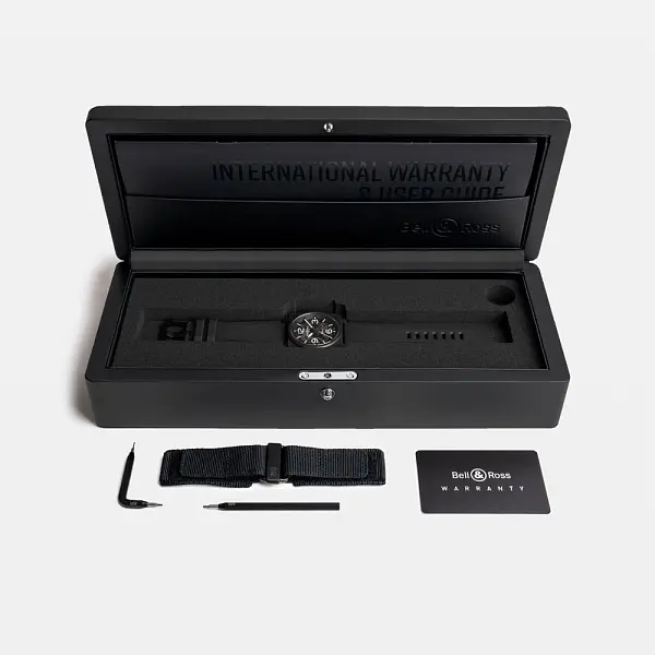 Bell &amp; Ross BR-03 Skeleton Đen Gốm BR03A-BL-SKCE/SRB
