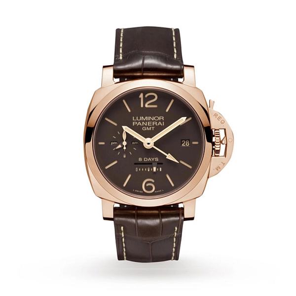Luminor 1950 8 Ngày GMT Vàng Hồng PAM 576