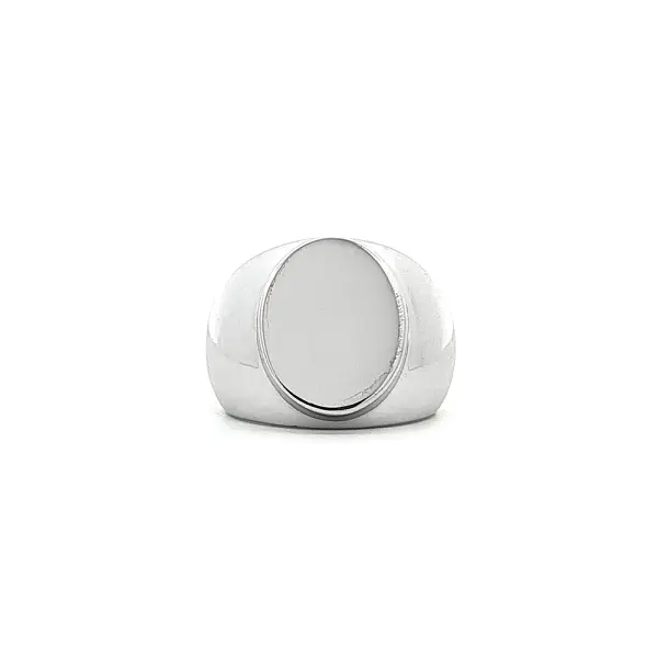 Nhẫn Signet Vàng Trắng