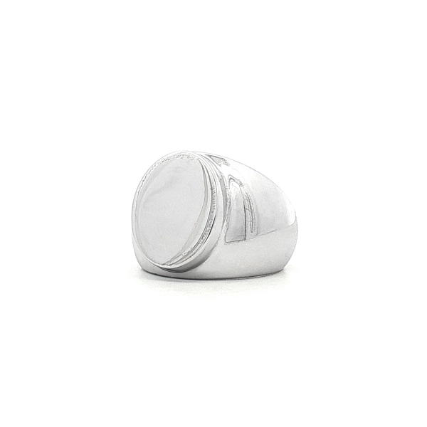 Nhẫn Signet Vàng Trắng