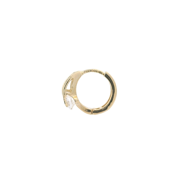 Hoa tai vàng đính đá Zircon lấp lánh