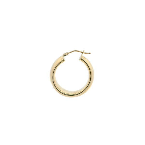 Hoa Tai Vòng Bản Rộng Bằng Vàng Vàng 14K, Ø 27,30 mm