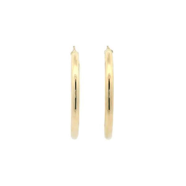 Hoa Tai Vòng Thanh Mảnh Bằng Vàng Vàng 14K, Ø 46,80 mm