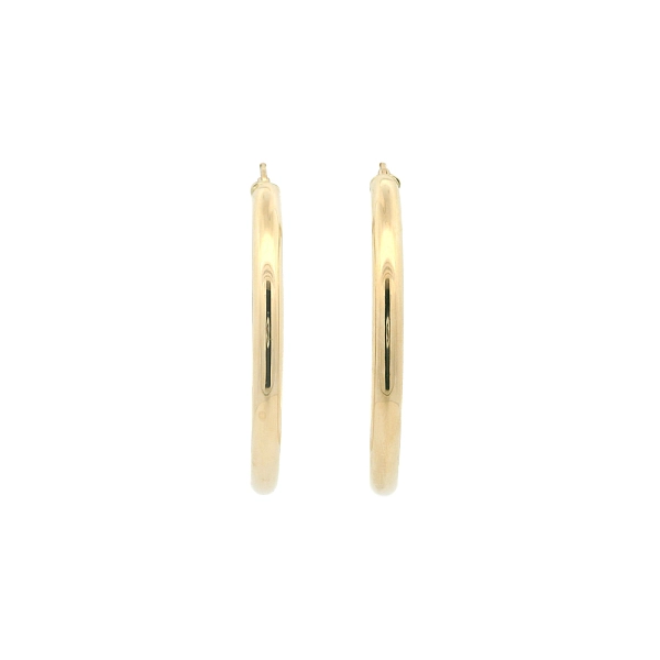 Hoa Tai Vòng Thanh Mảnh Bằng Vàng Vàng 14K, Ø 46,80 mm