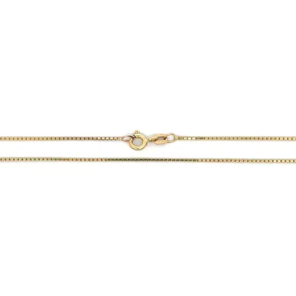 Dây Chuyền Box Vàng Vàng 14K, 50 cm