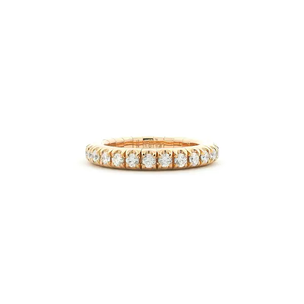 Nhẫn Eternity vàng hồng 18K đính kim cương 1,06 ct